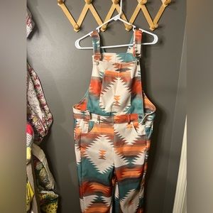Aztec Print Overalls